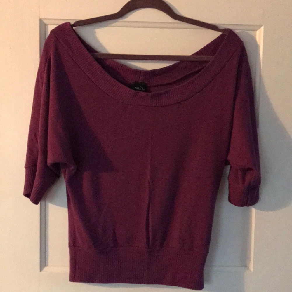 Purple knit sweater. Medium Rue 21